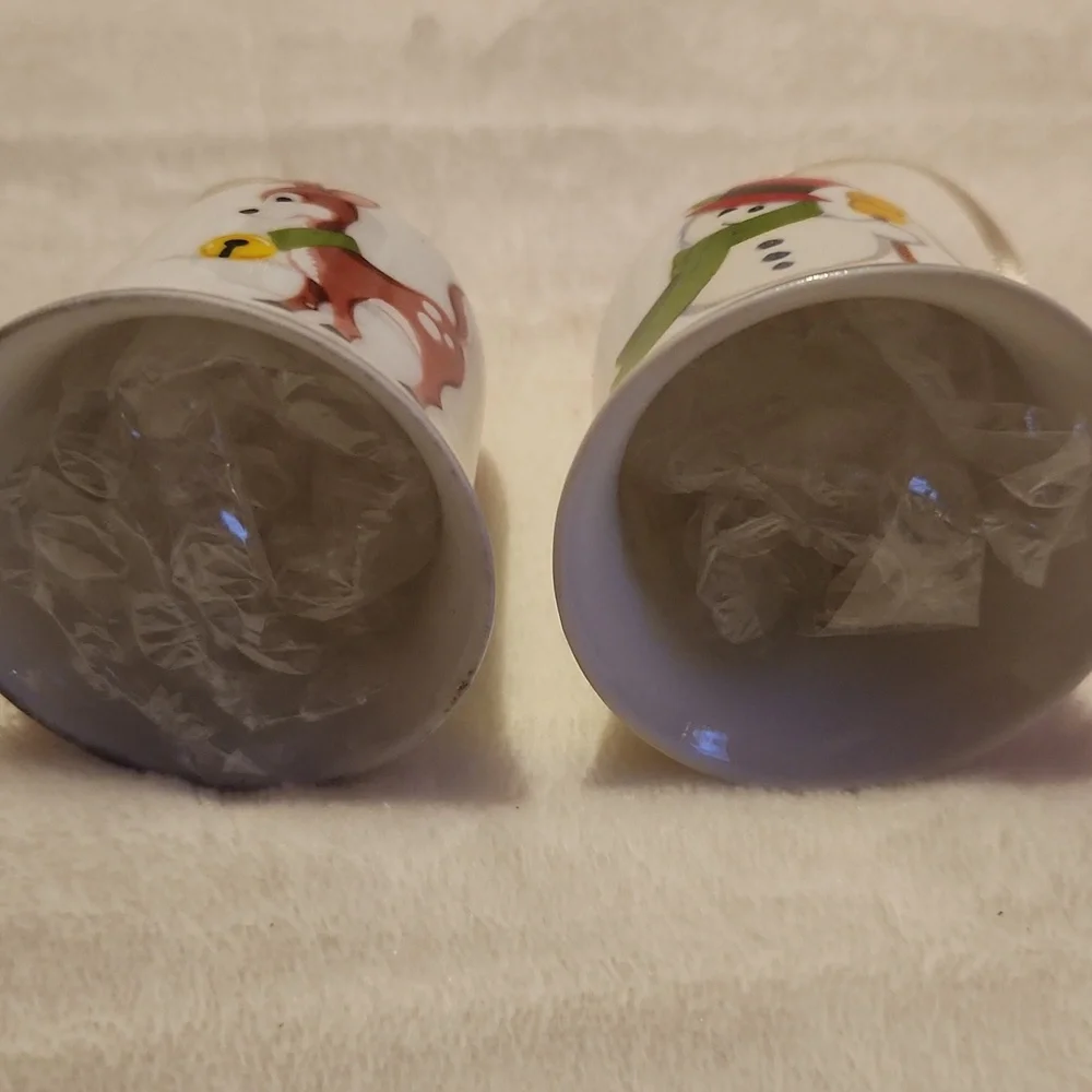 Vintage, Holiday Ornament Set, Snowmen, Santa, Reindeer, Vintage Christmas Bells